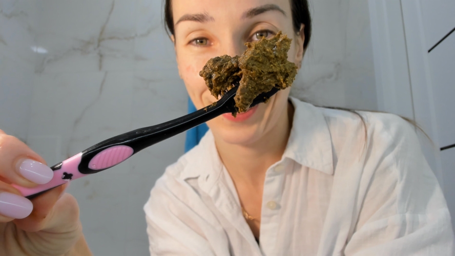 let's brush my teeth with poop paste - With Actress: OksiLove [MPEG-4] (2025) [FullHD ]